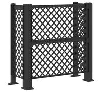GPUTYGHN Grille pour poubelle Anthracite 123 x 47 x 114 cm PP | Résistant aux intempéries, montage sans outil, nettoyage facile, pour jardin ou terrasse