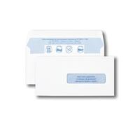 Gpv Boite De 1000 Enveloppes Tip Blanches 90x182 80 G Fenêtre 22x88 Gommées