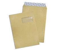 GPV - Boite de 250 Pochettes - Format C4 (229x324 mm), fenêtre de 100x50 mm, qualité papier kraft recyclé : 90 g/m2 - Certifié PEFC recyclé