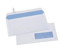 Neutre Boite De 500 Enveloppes Auto-Adhésives 80g Dl 110x220mm Fenêtre 35x100