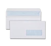 Gpv Boîte De 500 Enveloppes Blanches Dl 110x 220 80g/M² Fenêtre 35x100 Autocollantes
