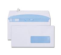 Gpv Boîte De 500 Enveloppes Blanches Dl 110x220 80g 35x100 Bande De Protection