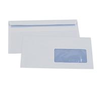 Gpv Boîte De 500 Enveloppes Blanches Dl 110x220 Fenêtre 45x100 Autocollantes
