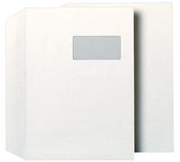 GPV Boîte de 250 enveloppes 229 x 324 mm blanches 100g auto-adhésives fenêtre 50 x 100 mm Qualité+