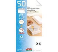 GPV Enveloppes précasées 90 g Lot de 1 Bloc de 50 enveloppes post bloc 90 grammes format 114x162 mm GPV NF