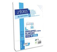 GPV Paquet de 50 enveloppes Blanches auto-adhésives 80 grammes format DL 110x220mm référence 6622