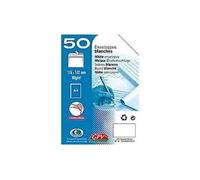 Gpv paquet de 50 enveloppes blanches auto-adhésives format 114x162mm référence 515 19280