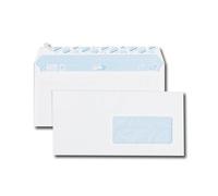 Gpv Paquet De 50 Enveloppes Blanches Dl 110x220 75 G/M² Fenêtre 45x100