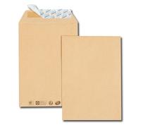 Gpv Paquet De 50 Pochettes Kraft Brun C5 162x229 85 G/M² Bande De Protection