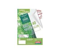 GPV - Paquet de 40 Enveloppes - Format DL (110x220 mm), sans fenêtre, qualité papier recyclé : 80 g/m2 - Certifié FSC recyclé & NF316