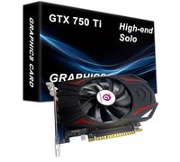 GPVHOSO GTX 750Ti Carte graphique 2 Go GDDR5 128 bits Direct X12 640SP Interface PCI Express 3.0 x 16, HDMI, DVI-D, VGA, ventilateur unique, GPU faible puissance pour travailler et jouer