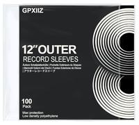GPXIIZ 12 Pouces Épaissie Pochette Vinyle 33 Tours Extérieur, 100 x Pochettes, Transparentes 100 Microns (4 Mil), Résistantes aux Déchirures & UV, Polyéthylène 1-4 LPs Vinyles Protection - 323x327mm