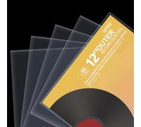 GPXIIZ Pochette Vinyle 33 Tours Extérieur, 50x Pochette Protection Vinyle | Transparente, Pochette Plastique pour Vinyle 12 Pouces, Pochettes Vinyles en Polypropylène Durable pour Disque Vinyle 33T 12"