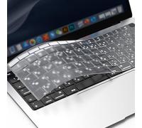 GPXIIZ Protection Clavier Compatible avec 2021 2020 MacBook Air 13.3 Pouces M1 A2337 A2179 avec Retina Display & Touch ID, Ultra Fine, AZERTY EU-Layout TPU Clair