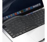 GPXIIZ Protection Clavier Compatible avec 2025-2022 MacBook Air 13.6/Air 15 Pouces M4 M3 M2, 2025-2021 Mac Pro 14/Pro 16 M5 M4 M3 M2 M1, US-Layout, Gris Translucide(Texture en Fibre de Carbone)