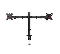GPYMHLBNR Support de moniteur double en rack, bras d'extension montage, support d'écran bureau à clipser, angle réglable(Two arms)