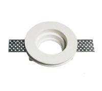 GQDTL-2002 - Support de spot rond encastrable en résine de plâtre pour spots GU10 et GU5.3 -