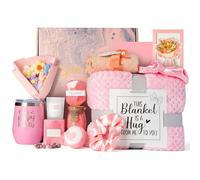 GQIRIL Paniers cadeaux pour femme - Ensemble cadeau unique de 12 pièces pour anniversaire, fête des mères, bain, spa, soins personnels pour sa maman, sœur, amie, épouse, petite amie, grand-mère, fille