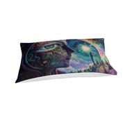 GQmoney 3D, Imprimé Awakening Third Eye Parure De Lit Microfibre Super Douce Et Respirante Set De Housse De Couette 3 Pièces avec Taies d'oreiller Single（135x200cm）