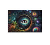 GQmoney Décoration murale sur toile avec champ du troisième œil - Impression sur toile moderne - Prête à accrocher - 30 x 45 cm