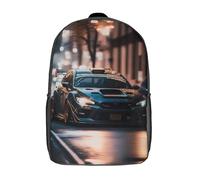 GQmoney Sac à dos 3D motif voiture de sport, cartable pour garçons, cartable tendance pour ordinateur portable, sac à dos pour garçons et filles de 17 pouces