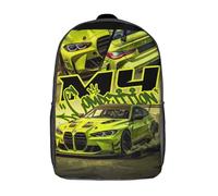 GQmoney Sac à dos d'école pour enfants, imprimé en 3D, motif voiture de sport, sac à dos de sport pour garçons et filles, sac à dos tendance 43 cm