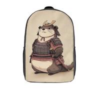 GQmoney Sac à dos d'école Samurai Otter pour enfants, sac à dos de voyage décontracté, sac à dos de grande capacité pour garçons et filles, 43 cm