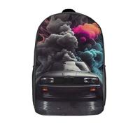 GQmoney Sac à dos pour enfants, motif voiture de sport, impression 3D, idéal pour l'école, pour garçons et filles, idéal pour les écoliers, 43 cm