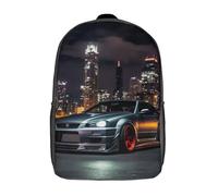 GQmoney Sac à dos tendance imprimé en 3D pour enfants, Nissan Skyline R34, cartable pour garçons et filles, cartable pour l'école primaire, cartable pour adolescents, 43 cm
