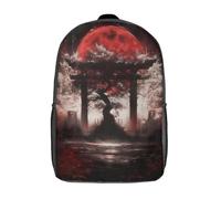 GQmoney Sac d'école pour enfants, imprimé arbre de vie, porte Torii, sac à dos de voyage pour garçons et filles, 43 cm