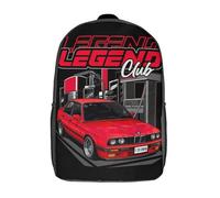 GQmoney Sacs à dos 3D pour enfants, cartable d'école avec motif de voiture de sport, impression 3D, pour garçons, élèves du primaire et du collège, 43 cm