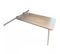 GQMYCDM Table de repas pour camping-car, table pliante pour camping-car, table pliante murale, pieds pliants + table + kit coulissant + 2 emplacements réservés pour tasse d'eau, pour pique-nique en