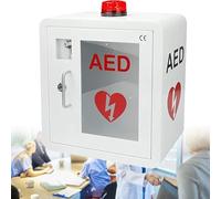GQQDDD Armoire Aed, Armoire Murale pour Défibrillateur Aed De Premiers Secours avec Clé Et Alarme, Conception à Coins Arrondis, pour La Maison, L'hôpital