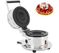 GQQDDD Machine à Hamburger Et Gaufrier, Gaufrier Rond électrique Commercial 1000 W, Chauffage Double Face, Contrôle Précis De La Température, Chauffe-Beignets pour Usage Domestique Et Cuisine