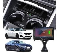 GQQSXZNTD Chargeur sans Fil pour Voiture pour BMW 2 Série (2022-2024) 3 Séries/i3 (2020-2024) 4 Séries/i4 (2021-2024), 15W sans Fil Et 27W USB Plateau De Charge Rapide Chargeur De Téléphone Qi