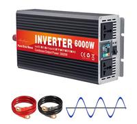 GQQSXZNTD Convertisseur à Onde Sinusoïdale Pure 6000W, 12 V/24 V/48 V/60 V/72 V CC vers 110 V/230 V CA, avec écran LCD, pour Voiture, Camion et Alimentation de Secours(Size:60v to 230v)