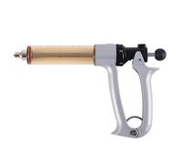 Seringue Vétérinaire, Seringue Continue Réglable Semi-Automatique en Acier Inoxydable, Injection de Vaccin Vétérinaire pour Bovins, Ovins, Porcins, Caprins(Size:50ML)