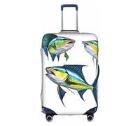 GQSZCYHLKL Fish Art Housse de protection élégante pour sac de voyage avec impression double face, design élastique pour un ajustement sûr et une protection contre les rayures, blanc, L