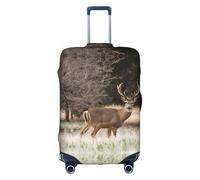 GQSZCYHLKL Free Whitetail Deer Valise Housse de protection élégante avec impression double face, design élastique pour un maintien sûr et une protection contre les rayures, blanc, M