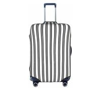 GQSZCYHLKL Housse de protection élégante à rayures noires et blanches avec impression double face, design élastique pour un maintien sûr et une protection contre les rayures, blanc, L