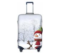 GQSZCYHLKL Housse de protection élégante avec motif bonhomme de neige et inscription « Merry Christmas with Happy Snowman » - Motif élastique pour un maintien sûr et une protection contre les rayures