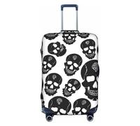 GQSZCYHLKL Housse de protection élégante avec motif tête de mort noire avec impression double face, design élastique pour un maintien sûr et une protection contre les rayures, blanc, XL