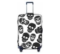 GQSZCYHLKL Housse de protection élégante avec motif tête de mort noire avec impression double face, design élastique pour un maintien sûr et une protection contre les rayures, blanc, XL