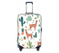 GQSZCYHLKL Housse de protection élégante en alpaga lama avec impression double face, design élastique pour un maintien sûr et une protection contre les rayures, blanc, M