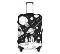 GQSZCYHLKL Housse de protection élégante pour valise astronaute et extraterrestre avec impression double face, design élastique pour un maintien sûr et une protection contre les rayures, blanc, XL