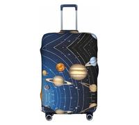 GQSZCYHLKL Housse de protection élégante pour valise avec impression double face, design élastique pour un maintien sûr et une protection contre les rayures, blanc, L