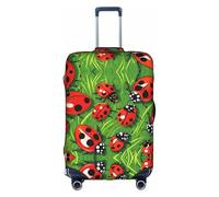 GQSZCYHLKL Housse de protection élégante pour valise coccinelle rouge avec impression double face, design élastique pour un ajustement sûr et une protection contre les rayures, blanc, M