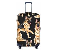 GQSZCYHLKL Housse de protection élégante pour valise de berger allemand avec impression double face, design élastique pour un ajustement sûr et une protection contre les rayures, blanc, XL