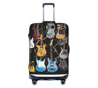 GQSZCYHLKL Housse de protection élégante pour valise de guitare acoustique et guitare avec impression double face, design élastique pour un ajustement sûr et une protection contre les rayures, blanc