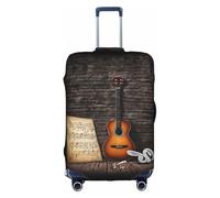 GQSZCYHLKL Housse de protection élégante pour valise de guitare avec impression double face, design élastique pour un ajustement sûr et une protection contre les rayures, blanc, S